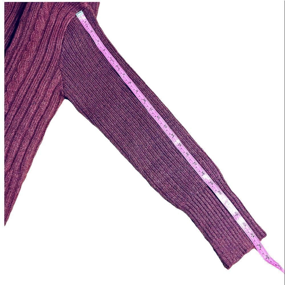 Erica Dusky Pink Cable Knit Zip up Cardigan Size Large - Picture 7 of 10